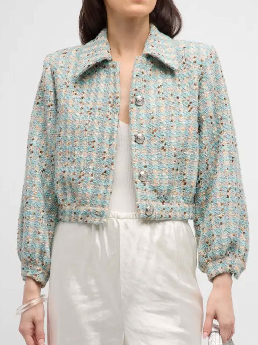 L’agence | NWT! Bridges Tweed Cropped Jacket Size: 6